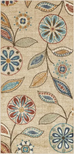 Miniatura 29 de Maples Rugs Reggie - Alfombra de pasillo floral, fabricada en Estados Unidos, lavable, antideslizante, alfombra de interior para cocina, pasillo