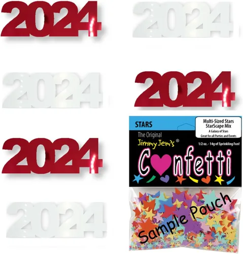 Miniatura 67 de Confetti Year 2024 Negro, Azul Royal Combo - 2 bolsas de media onza (1 oz)