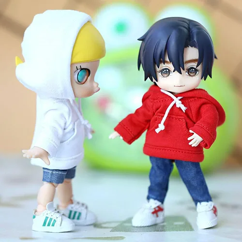 Miniatura 4 de Ropa de muñeca deportiva con capucha para Ob11, GSC, YMY, BODY9, Molly, 1/12 BJD accesorios de juguetes para muñecas (blanco)