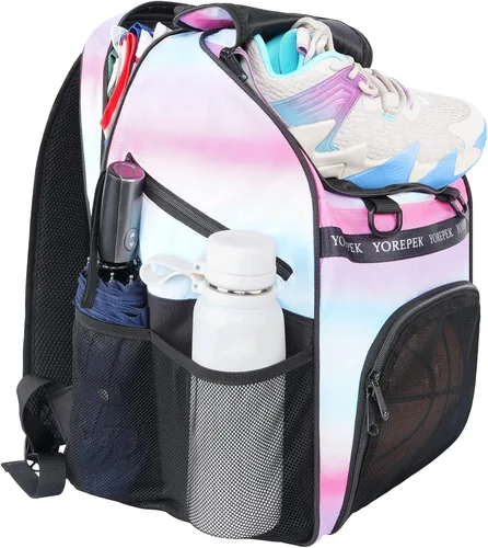 Miniatura 4 de YOREPEK Basketball Bag, Large Basketball Backpack with Shoe Compartment and Ball Holder Sports Backpack for daughter son, Water Resistant for