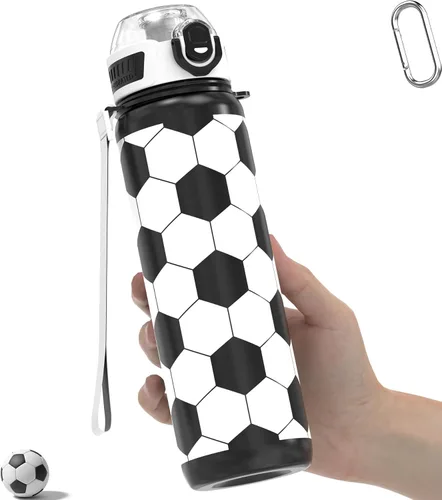 MYFOREST Botella de agua deportiva de 32 onzas (1 litro) con tapa con pico de apertura rápida, popote 2 en 1, a prueba de fugas, apta para