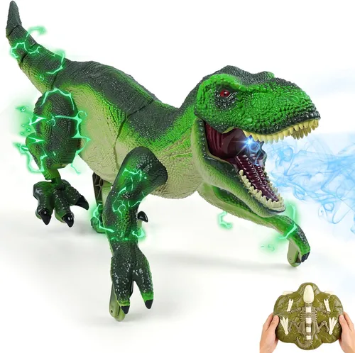 Miniatura 9 de Juguetes de dinosaurio con control remoto para niños de 4 a 7 y de 8 a 12 años - Los mejores regalos de cumpleaños para niños de 4 a 12 años
