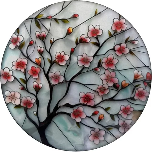 Miniatura 3 de vidrieras de color agua flores de cerezo PopSockets intercambiables PopGrip