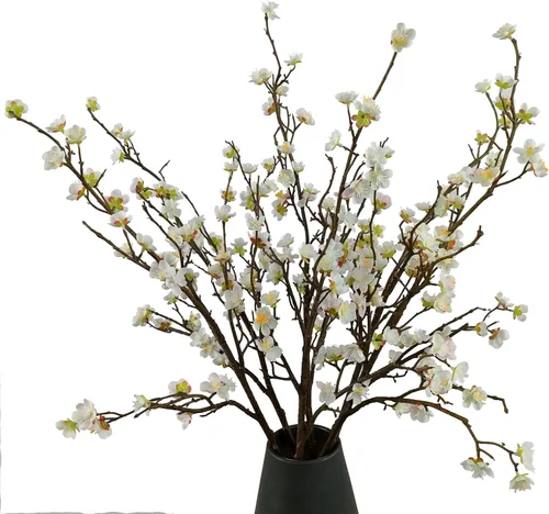 Miniatura 10 de Flores de Ciruelo Artificiales, 6 Piezas de Flores de Cerezo Rosa, Ramas Falsas para Vaso, Ramas de Cerezo Artificiales para Decoración de Hogar