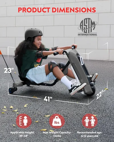Miniatura 8 de Go Kart eléctrico con licencia McLaren para niños, cambio de carro de deriva de 24 V, giro de 360°, agarre giratorio continuo, máximo 6 MPH, 3