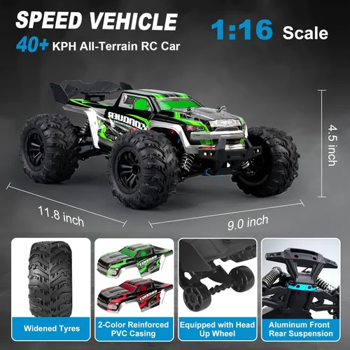 Miniatura 2 de Coche RC 4WD de alta velocidad a escala 1:16, camión de control remoto todoterreno de 25 MPH para adultos y adolescentes, vehículo eléctrico todo