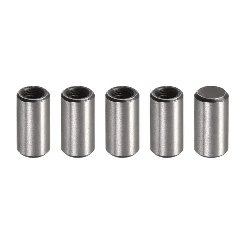 uxcell Pasador de rosca interna M5 5 unids 0.315x0.630 in biselado plano acero al carbono cilíndrico pin cama estantería dispositivos metálicos