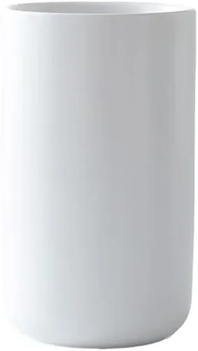 Taza de enjuague bucal de cerámica, lavado de baño casero simple y estante de cepillo, tazas de desayuno de leche y yogur. (Blanco-A)