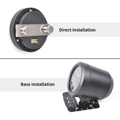 Miniatura 5 de Medidor de temperatura de agua universal de 52 mm, 100-300F (38-150C), electrónico, digital, LED, rojo, DC12V/24V, para automóvil, con adaptador