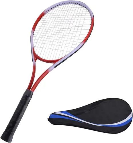 Miniatura 5 de Raqueta de tenis de 27 pulgadas, profesional, ligera, duradera, con mango ergonómico, para principiantes, adultos, estudiantes, mujeres, hombres