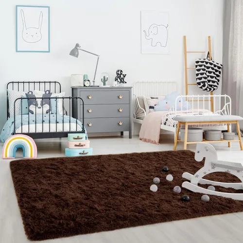 Miniatura 4 de Ompaa Alfombra esponjosa, alfombra mullida súper suave para dormitorio, sala de estar, alfombra grande de felpa de 6 x 9 pies, alfombra de pelo