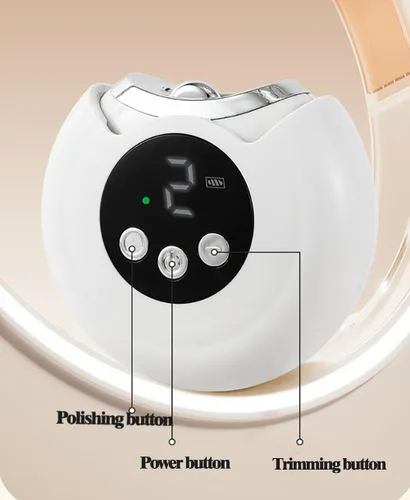 Miniatura 4 de Cortaúñas eléctrico 3 en 1, cortaúñas para bebés con luz LED, cortaúñas automático de 3 velocidades, cortaúñas de seguridad portátil para bebés