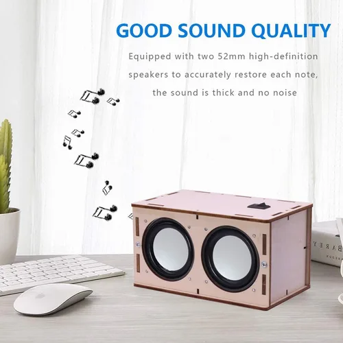 Miniatura 3 de CYOEST Kit de caja de altavoz Bluetooth DIY Amplificador de sonido electrónico - Construye tu propio altavoz Bluetooth portátil con estuche