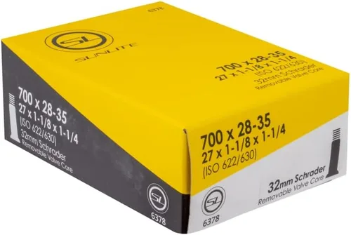 Miniatura 20 de Sunlite Tubos de válvula Schrader Standad, varios tamaños Negro