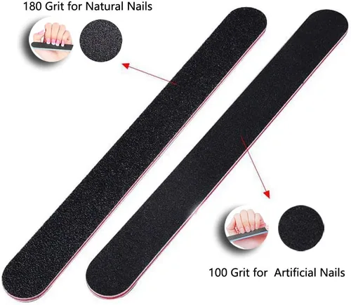 Miniatura 3 de Lima de uñas de grano 100/180 de 21 quilates para uñas acrílicas/naturales