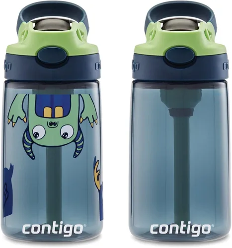 Miniatura 25 de Contigo Botella de agua con pajita para niños con tapa AUTOSPOUT de 20 onzas, arándano Azul (Arándano)