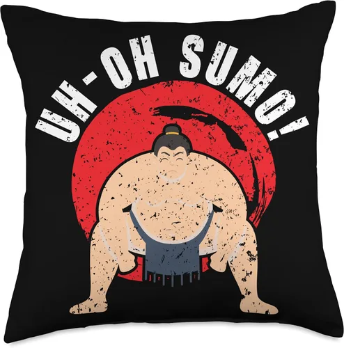 Miniatura 4 de Sumo Wrestling Sumo Wrestler SteMi Apparel Wrestler Japanese Sumo Wrestling - Almohada de lucha libre, 16 x 16 pulgadas, multicolor