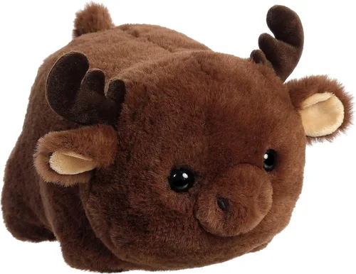 Aurora Adorable Spudsters Morty Moose - Animal de peluche – Forma redonda que hace que los abrazos reconfortantes – Perfecto para niños de todas las
