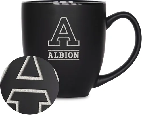 Miniatura 74 de Rico Industries - Taza de cerámica mate negra con grabado láser estándar de 15oz para NCAA (escuelas T & U) - Para bebidas calientes o frías