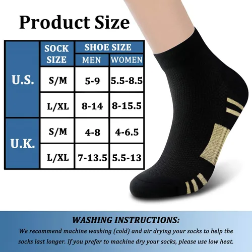 Miniatura 5 de CHARMKING Calcetines de compresión para mujeres y hombres, circulación de 15 a 20 mmHg, lo mejor para atletismo, correr, ciclismo, enfermera, uso