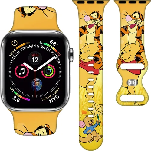 Miniatura 17 de Correa de silicona de dibujos animados compatible con Apple Watch de 1.496/1.575/1.614/1.654/1.732 pulgadas, bonitas correas de repuesto para Apple