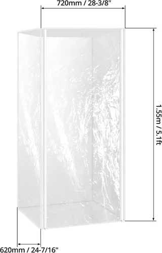 Miniatura 6 de QWORK Funda para bandeja para bollos con cremalleras, cubierta de plástico transparente para bandeja de hojas, 28 pulgadas de largo x 23 pulgadas