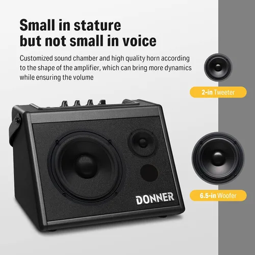 Miniatura 5 de Donner DED-80 Juego de batería electrónica y mini amplificador eléctrico de 20 W