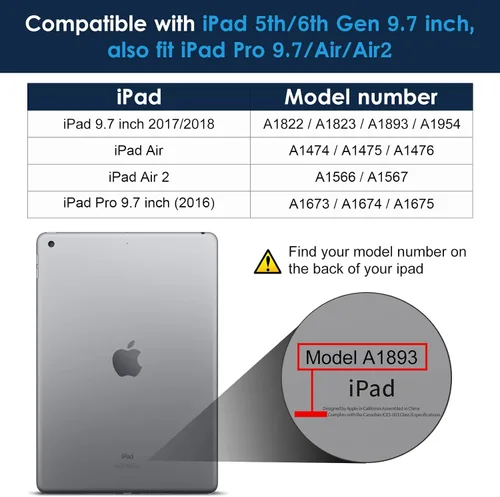 Miniatura 6 de DTTO Protector de pantalla para iPad de 6ª/5ª generación, modelo 2018/2017 de 9.7 pulgadas, protector de película de vidrio templado para iPad