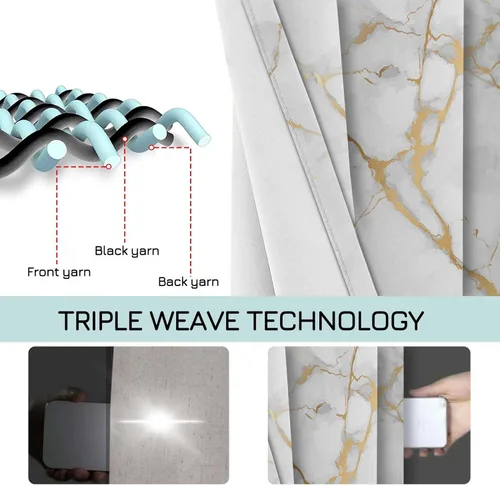 Miniatura 4 de Cortinas opacas de mármol blanco, modernas cortinas abstractas transparentes para sala de estar y dormitorio, diseño de cortina y gasa que puede