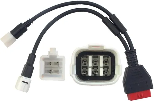 Para los diagnósticos de la motocicleta 4-pin y 6-pin al coche OBD 2 de 16 pines en 1