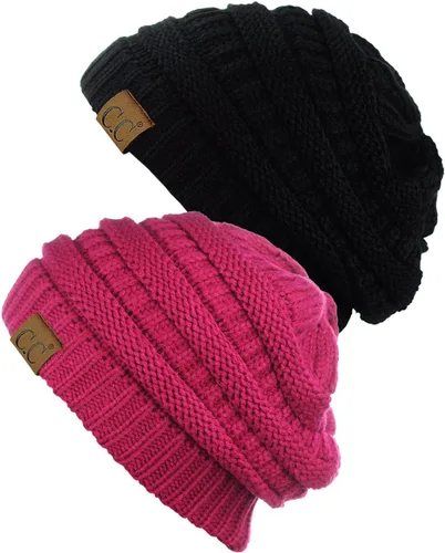 Miniatura 47 de Gorro a la moda de tejido suave abultado, cálido y elástico de C.C