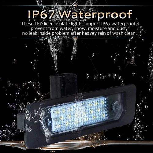 Miniatura 9 de D-Lumina Conjunto de lámpara LED para placa de matrícula compatible con Ford Flex Taurus Mercury Sable, incluye luces de charco de espejo lateral