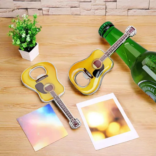 Miniatura 5 de Juego de 2 abridores de botellas de guitarra, cerveza en forma de guitarra, abridor de botellas, guitarra, regalo para bebedores, amantes