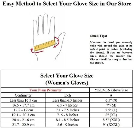 Miniatura 7 de YISEVEN Guantes de cuero sin dedos para conducir en motocicleta sin forro