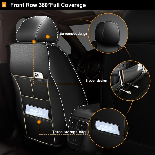 Miniatura 2 de AOMSAZTO Ajuste para Dodge Charger 2006-2025 Fundas de Asiento de Cuero Impermeables Personalizadas: Funda de Asiento para Charger R/T SRT SXT GT