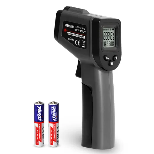 Seentech DT8380BH Termómetro infrarrojo industrial - Probador de temperatura sin contacto para uso en cocina e industrial, rango de -50°C a 380°C,