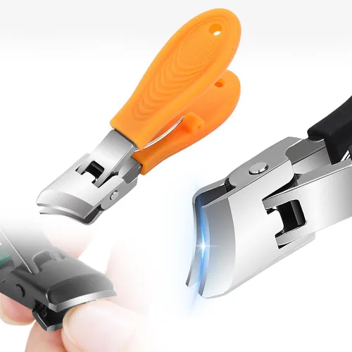 Miniatura 11 de Cortauñas inclinada antisalpicaduras con apertura de mandíbula ancha, cortador de uñas resistente con mango cómodo, perfecto para cortaúñas de pies