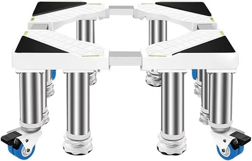 Miniatura 10 de Soporte para refrigerador de 4 patas, soporte de base ajustable para lavadora, soporte extensible para nevera, 11.4-12.6 in, bandeja base