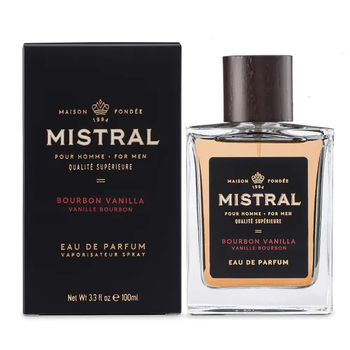 Miniatura 2 de Mistral Colonia para hombre – Bourbon Vanilla Eau de Parfum Aroma masculino cálido y dulce con vainilla, pachulí y sándalo Perfume libre