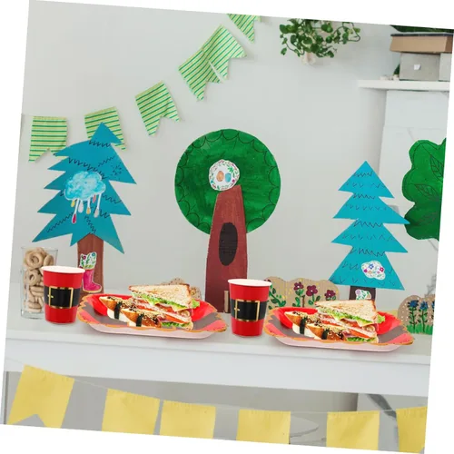 Miniatura 5 de NOLITOY 1 juego de tirar de la bandera decoraciones de Navidad camping taza desechable decorar suministros de fiesta taza de fiesta de Navidad tazas