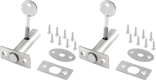Miniatura 10 de Cerradura de embutir de acero inoxidable con tornillo para puerta, longitud de la llave: 4.13 pulgadas