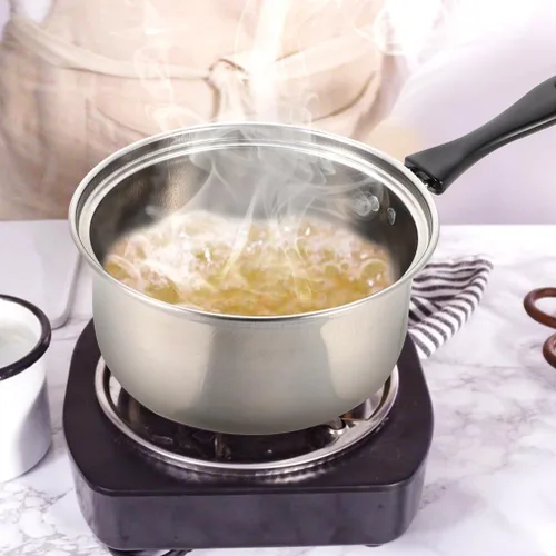 Miniatura 7 de LABRIMP 1 juego de acero inoxidable con mango largo antiadherente multifunción para sopa, pasta y avena, apto para lavavajillas, olla de calefacción