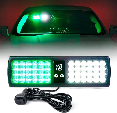 Miniatura 12 de Xprite - Luces estroboscópicas Amber de 48 LED para visor, luces interiores de parabrisas y protector solar, luces de advertencia de peligro