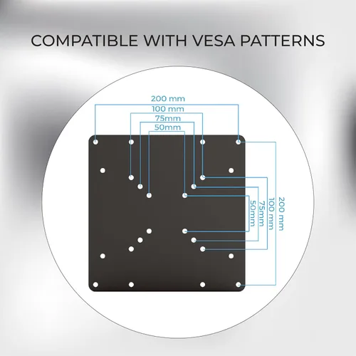Miniatura 3 de HumanCentric Placa Adaptadora de Montaje VESA para Soportes de TV, Placa de Conversión VESA para Televisores Planos y Curvos, Convierta 50x50, 75x75