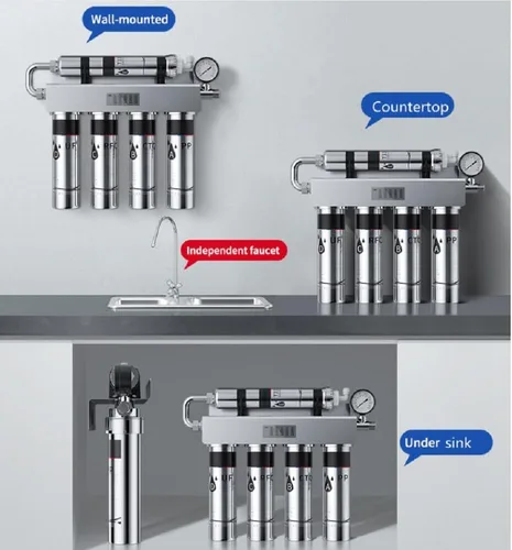 Miniatura 6 de PaniFlow - Sistema de filtro de agua, purificador de agua de ultrafiltración de 5 etapas para fregadero, 90 L/H, purificador de agua instantáneo sin