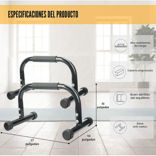 Miniatura 2 de AmazeFan Barras de Paralelas, Barras para Flexiones Entrenamiento de Fuerza para Paradas de Manos, Plancha Completa y Fondos, Calistenia, Negro