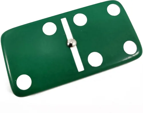 Miniatura 5 de Marion Dominó Doble Seis 6 Azulejos Verdes Tamaño Jumbo de Torneo Profesional con Giradores en Elegante Bolsa de Terciopelo Negro