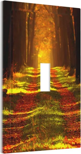 Miniatura 77 de Cubierta de Interruptor de Luz de 1 Gang con Escena de Flores de Grecia Mediterránea, Dispositivo Individual Basculante/GFCI, Placa Decorativa
