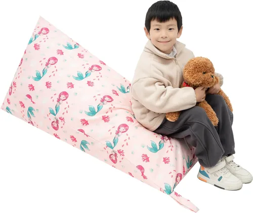 Miniatura 10 de LOLOMLO Funda para puf de almacenamiento de animales de peluche, 52 x 31 pulgadas, puf extra grande con cremallera YKK, sofá de asiento sentado
