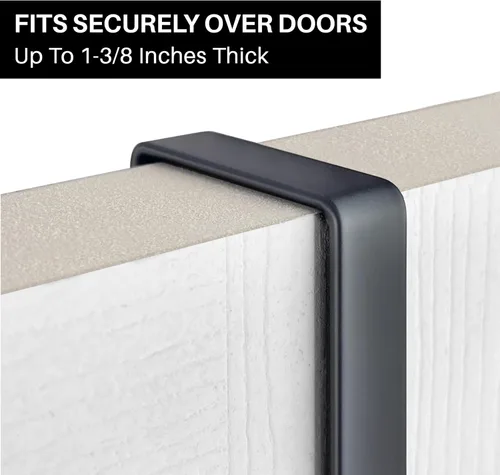 Miniatura 6 de LYNK Professional® Home™ Ganchos para Puerta - 9 Ganchos Colgador Sobre Puerta - Toallero Sobre Puerta - Para Colgar Toallas o Ropa - Baño, Negro